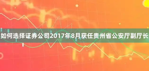 如何选择证券公司2017年8月获任贵州省公安厅副厅长